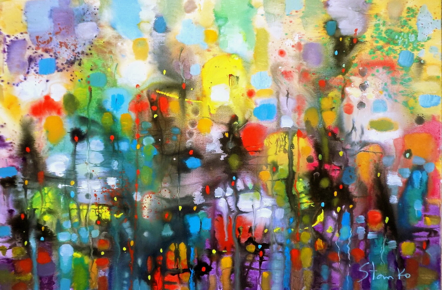 Just rainy-XXXVIII Stanislav Bojankov Dipinto originale in vendita