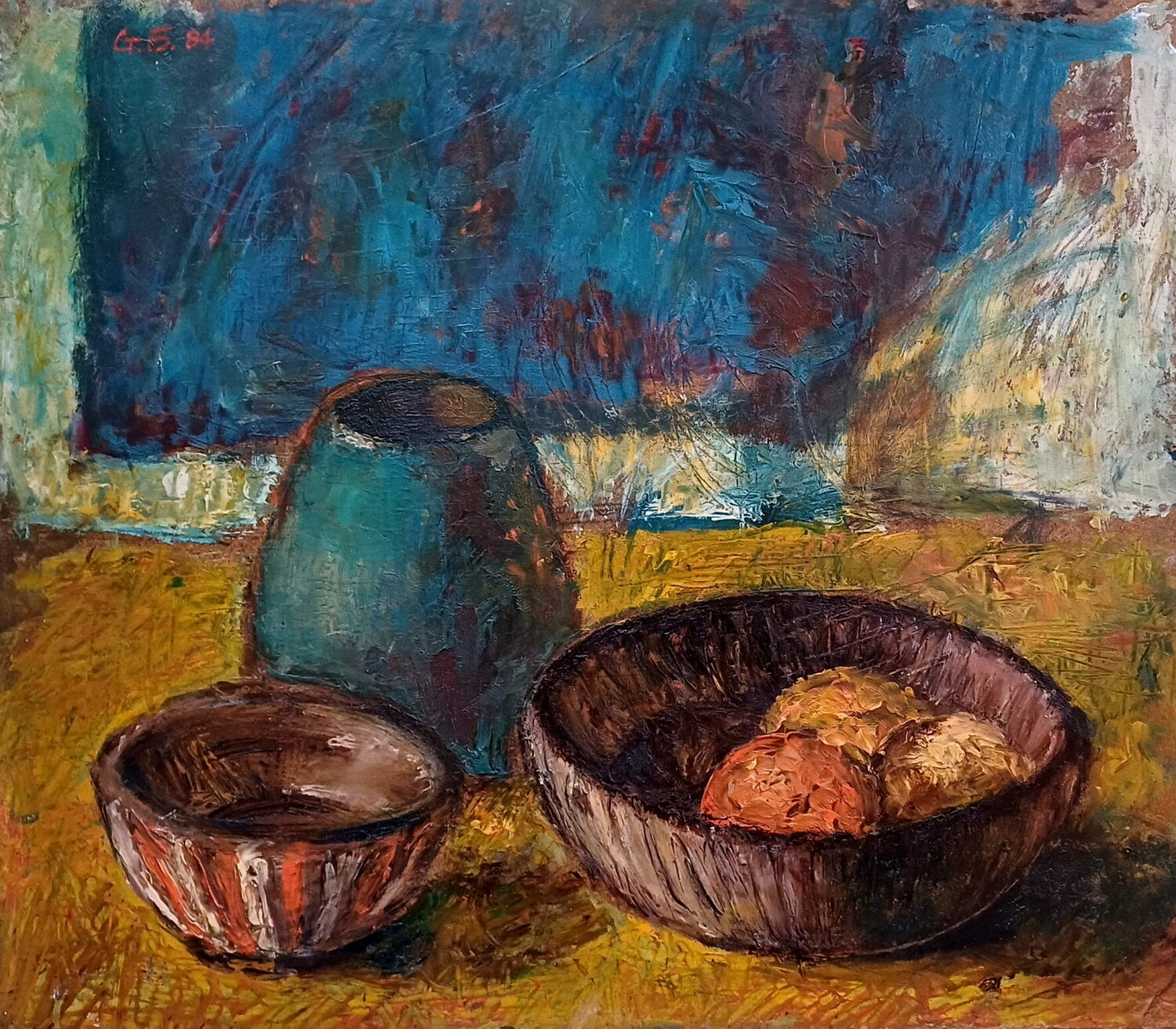 Still life (homage to Cezanne) Stanislav Bojankov Originalgemälde zu verkaufen