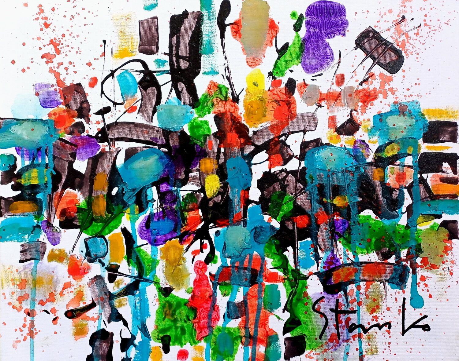 Abstract vision-v Stanislav Bojankov Original painting for sale