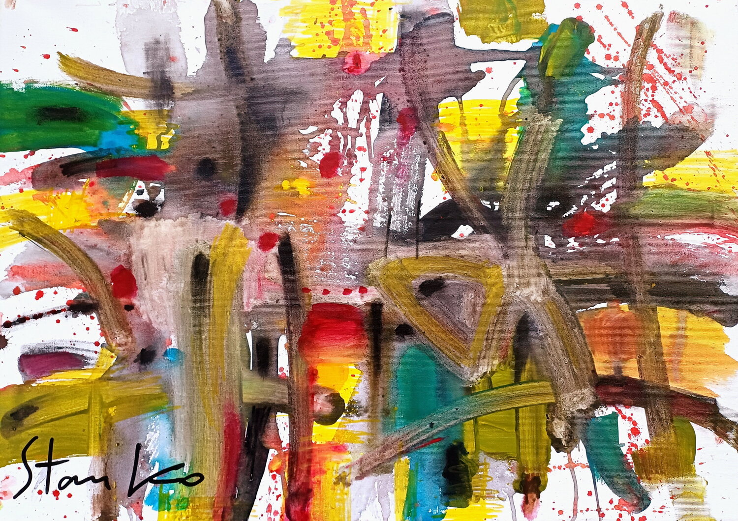 Musical abstraction-III Stanislav Bojankov Original painting for sale