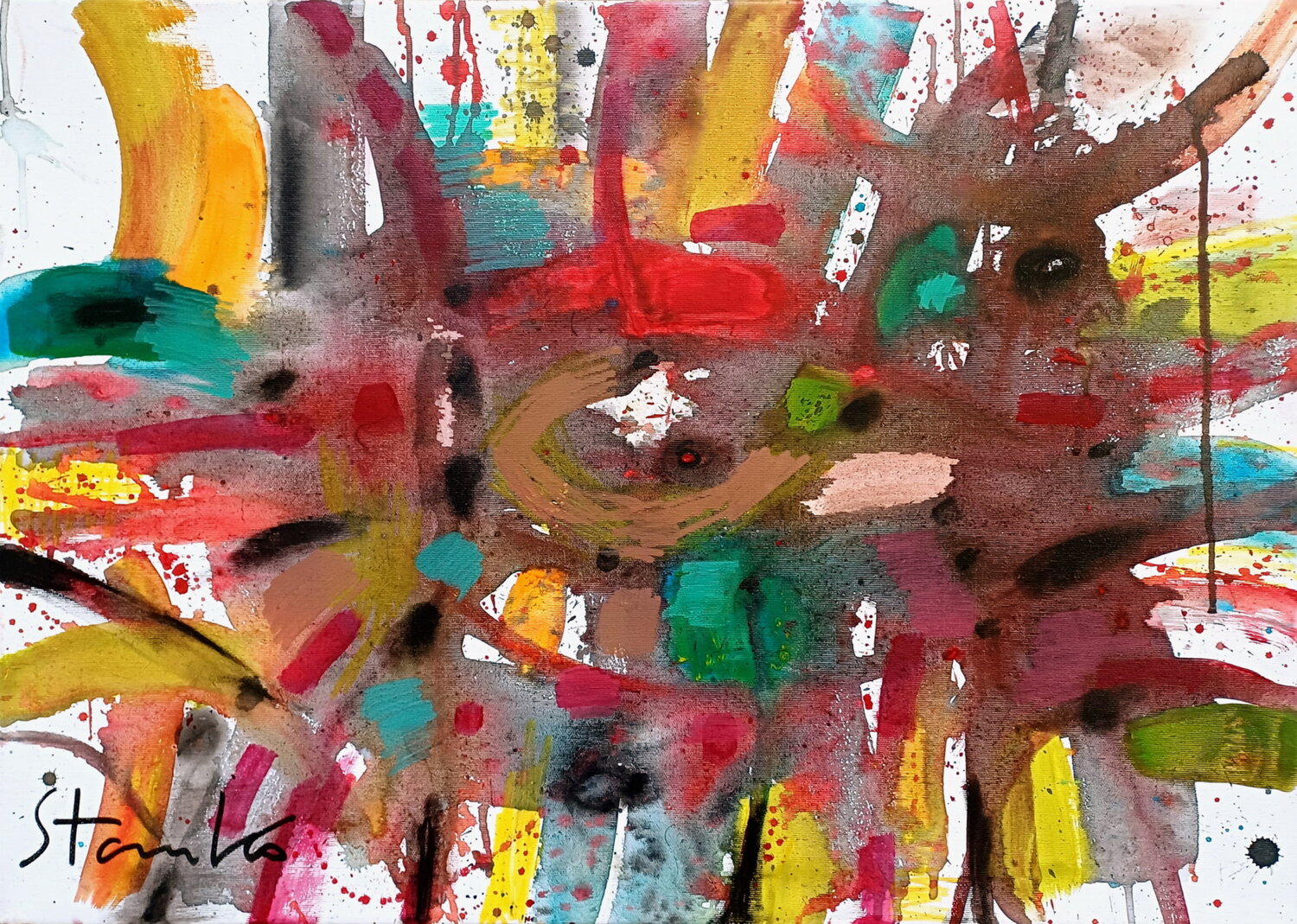 Musical abstraction-IV Stanislav Bojankov Original painting for sale