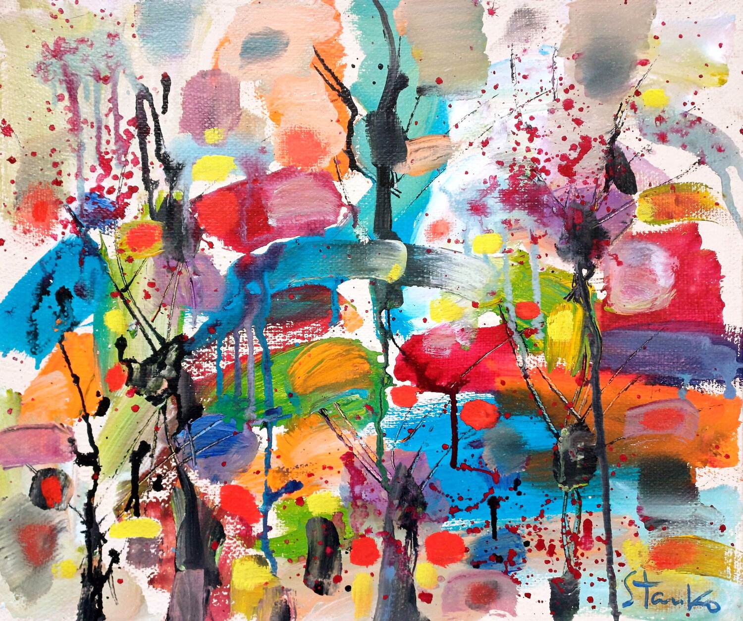 Musical abstraction-VI Stanislav Bojankov Original painting for sale