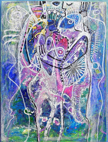 DIE LIEBENDEN van Eva Dahn Rubin, Schilderij te koop op Singulart
