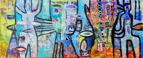 HELDENREISE van Eva Dahn Rubin, Schilderij te koop op Singulart