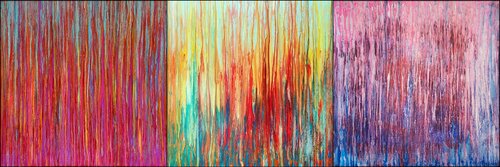 MOVING SILENCE TRIPTYCHON di Eva Dahn Rubin, Pittura in vendita su Singulart