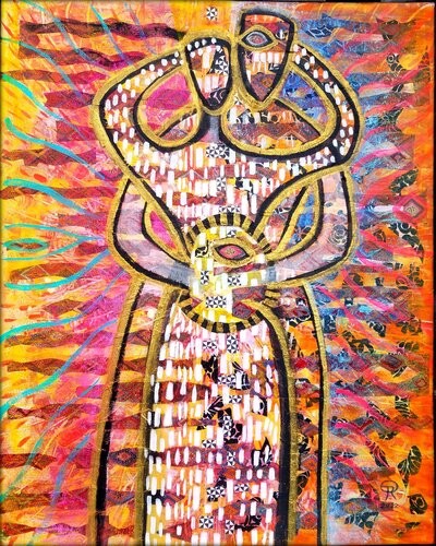 LIEBENDE UMARMUNG di Eva Dahn Rubin, Pittura in vendita su Singulart