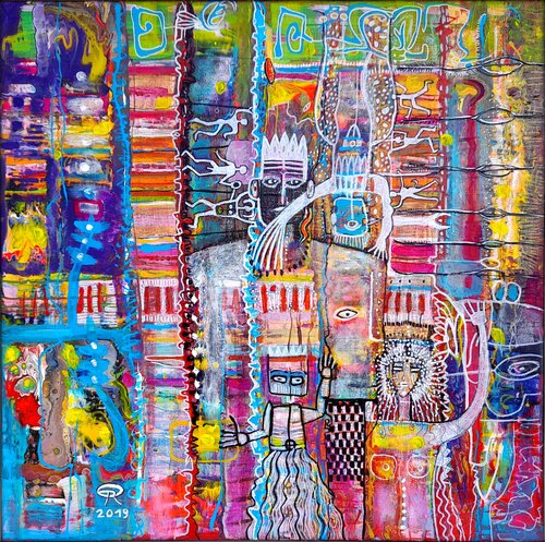ONLY TRIBES WILL SURVIVE de Eva Dahn Rubin, Pintura a la venta en Singulart