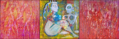 DU UND ICH   Triptychon Eva Dahn Rubin