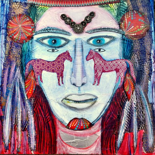 GOTT DER PONYS di Eva Dahn Rubin, Pittura in vendita su Singulart
