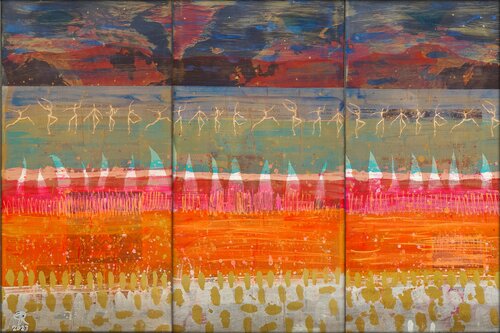 BEFREIUNG  Triptychon di Eva Dahn Rubin, Pittura in vendita su Singulart