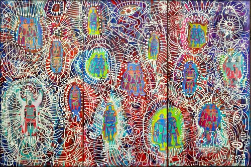 EINE WELT  Triptychon de Eva Dahn Rubin, Pintura a la venta en Singulart