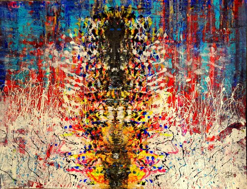MADONNA AUF DEM VULKAN di Eva Dahn Rubin, Pittura in vendita su Singulart
