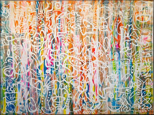 HELLE STIMMUNG / LICHTZEICHEN di Eva Dahn Rubin, Pittura in vendita su Singulart