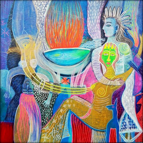 Im Heiligtum by Eva Dahn Rubin, Painting for Sale on Singulart