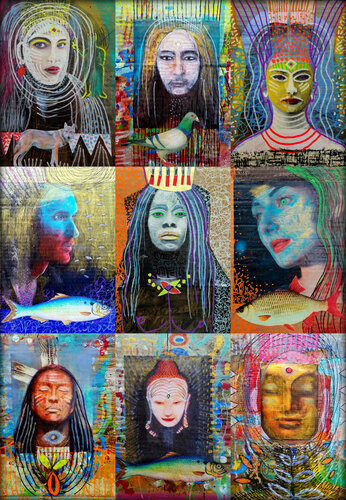 WELTMENSCHEN von Eva Dahn Rubin, Malerei kaufen auf Singulart