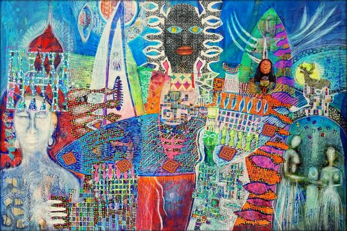 FREUNDSCHAFT MIT KALI by Eva Dahn Rubin, Painting for Sale on Singulart