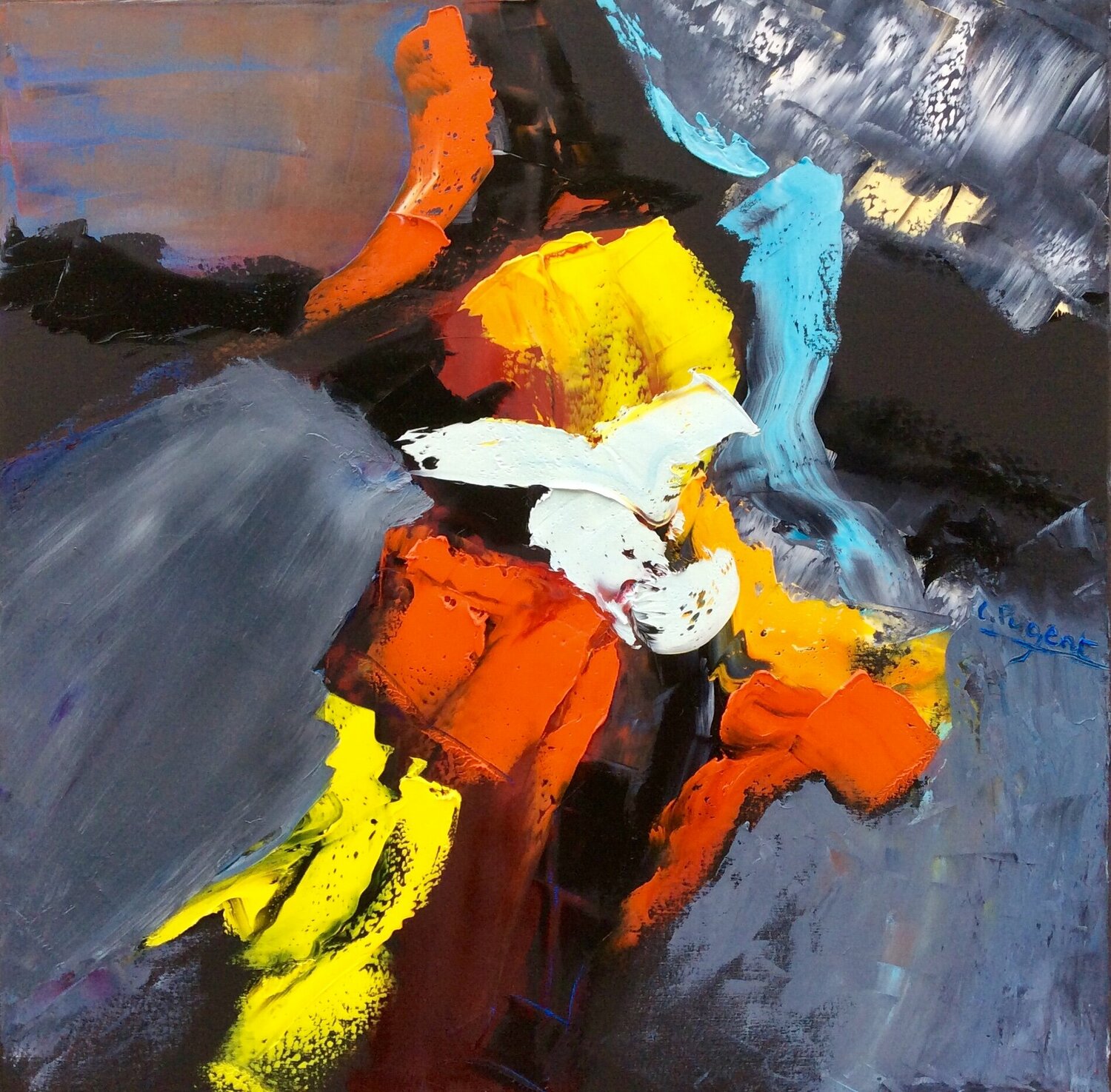 Esprit minéral Catherine Pugeat Peinture originale à vendre
