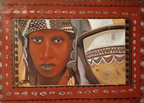Donna tuareg al mercato von Barbara Berardicurti, Malerei kaufen auf Singulart