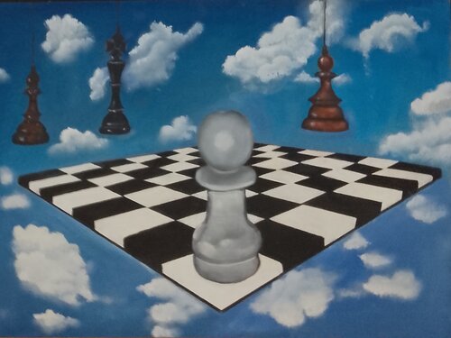 Gli scacchi: metafora di vita von Barbara Berardicurti, Malerei kaufen auf Singulart