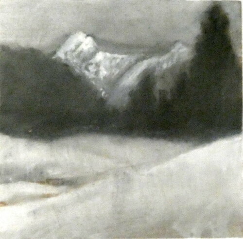 paesaggio con neve van Barbara Berardicurti, Schilderij te koop op Singulart
