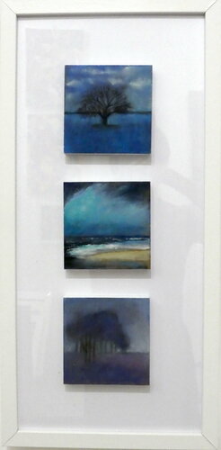 trittico in blu van Barbara Berardicurti, Schilderij te koop op Singulart