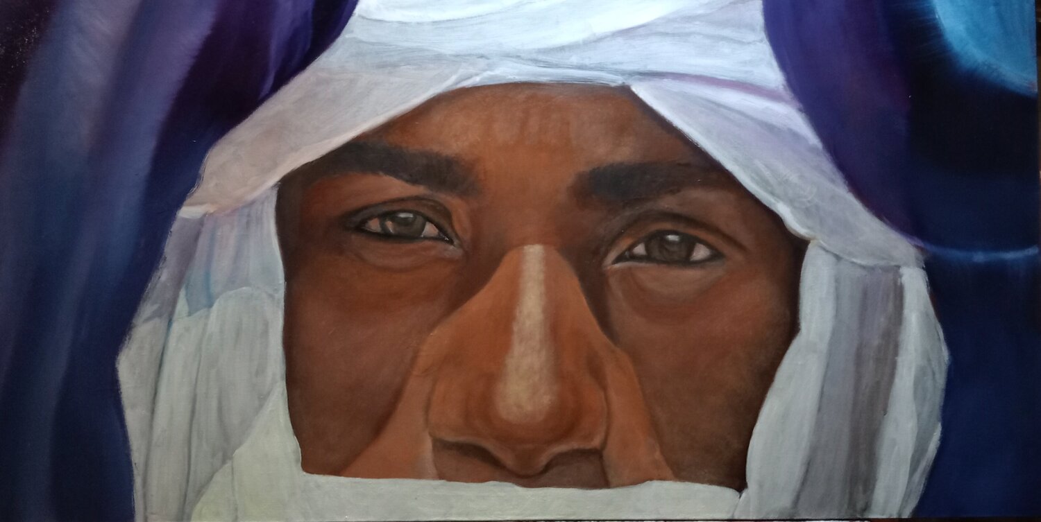 Tuareg durante un raduno in Niger Barbara Berardicurti Originalgemälde zu verkaufen