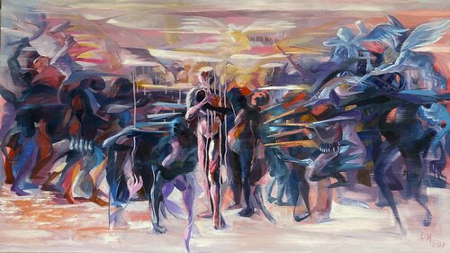 Kill rich share for poor di Loiduc Duc, Pittura in vendita su Singulart