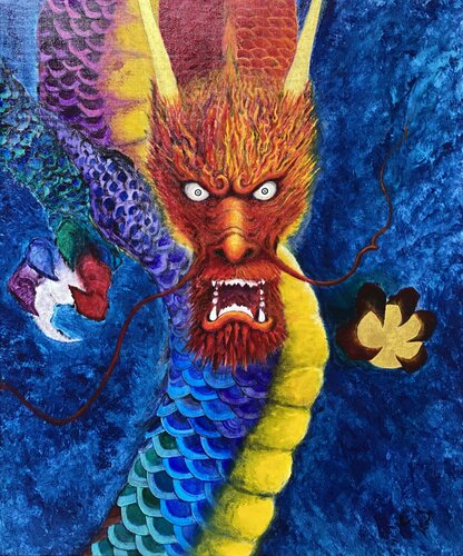 Time-changing dragon de Hirono Nakamura, Pintura a la venta en Singulart