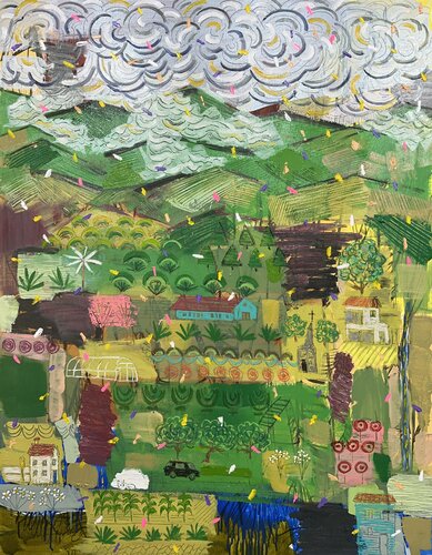 Clouds, a walk and clouds_again, a painting Painting par Joong-hyun Park, Peinture en vente sur Singulart