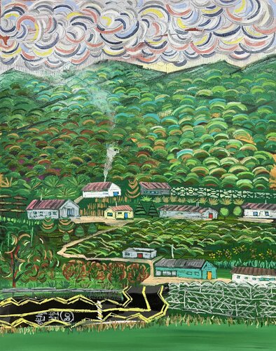 Clouds, a walk and clouds_again, a painting Painting Painting di Joong-hyun Park, Pittura in vendita su Singulart