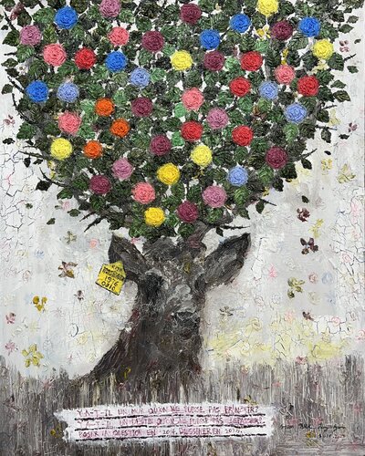 From 1976 to 2025_Franchir les murs, dépasser les destins (Beyond the walls, beyond fate) de Joong-hyun Park, Pintura a la venta en Singulart