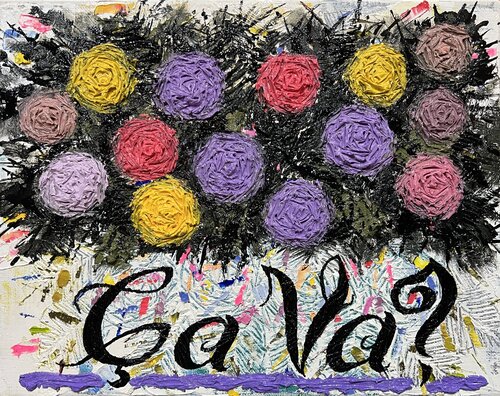 ça va? (How are you?) par Joong-hyun Park, Peinture en vente sur Singulart