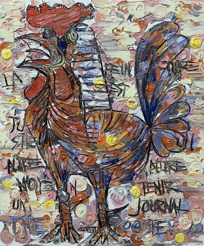 Wild Roses (The Rooster) de Joong-hyun Park, Pintura a la venta en Singulart
