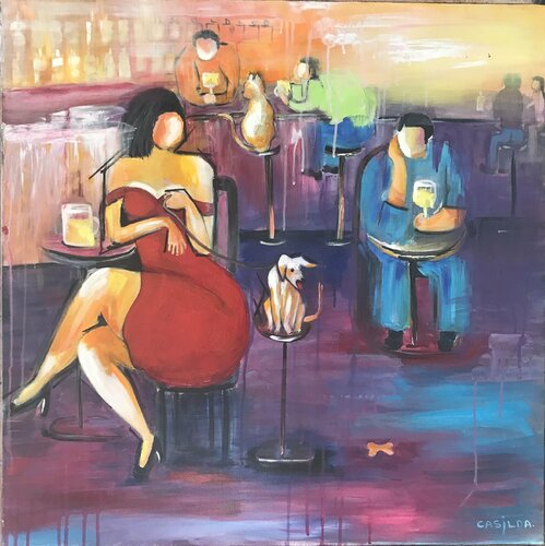 Je suis grande et ... alors! by Rosa Casilda Dedieu, Painting for Sale on Singulart