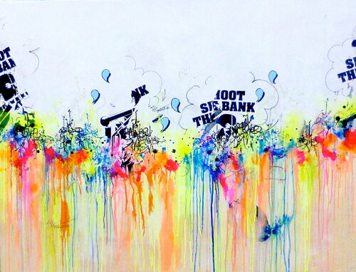 TAGADABSTRACT X SHOOT THE BANK von Jp Malot, Malerei kaufen auf Singulart