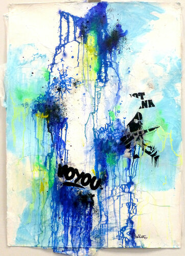VOYOU X SHOOT THE BANK by Jp Malot, 종이 for Sale on Singulart