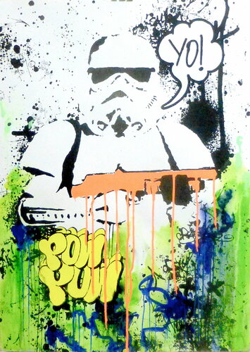 YO! Stormtrooper 'Green' by Jp Malot, 종이 for Sale on Singulart