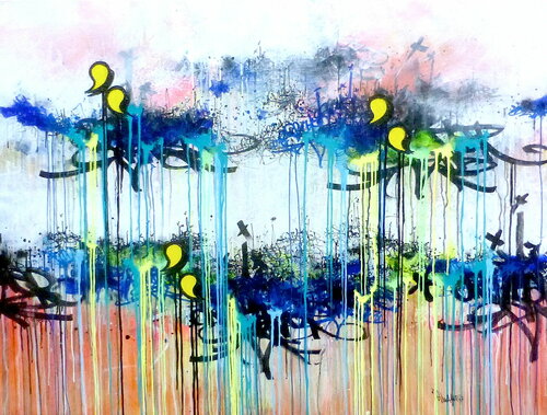 TAGS AND ABSTRACT von Jp Malot, Malerei kaufen auf Singulart