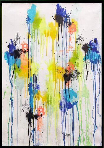 BITCOIN ON ABSTRACT 2022 by Jp Malot, Work on Paper for Sale on Singulart