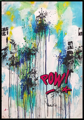 POW SHOOT THE BANK par Jp Malot, Œuvre sur papier en vente sur Singulart