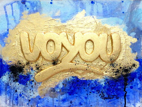 VOYOU (#artvoyou gold 2021) by Jp Malot, Painting for Sale on Singulart