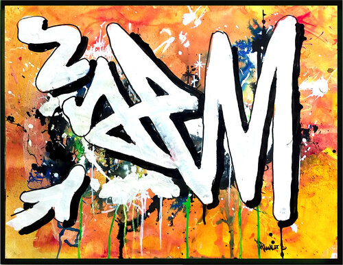 jpm (original painting on art paper 2022) van Jp Malot, Schilderij te koop op Singulart