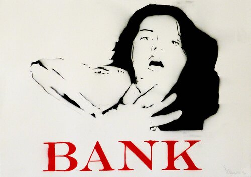 OH.... Bank!     Dernier en stock di Jp Malot, Opera su carta in vendita su Singulart