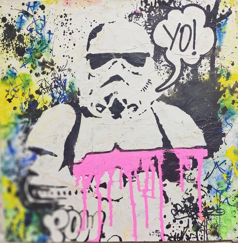 Stormtrooper 50x50 cm (de rues) n°4 von Jp Malot, Werk auf Papier kaufen auf Singulart