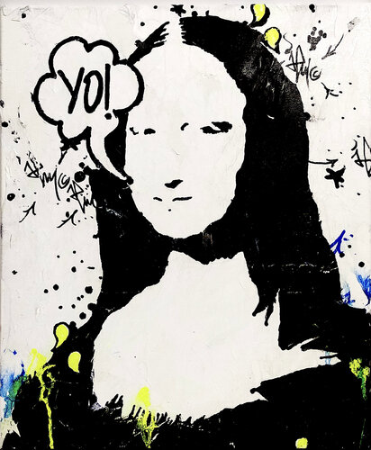 YO! Mona Lisa. di Jp Malot, Pittura in vendita su Singulart