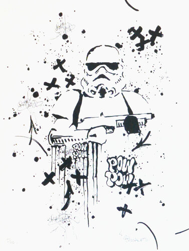 Stormtrooper X POW! Art print personnalisé signé. by Jp Malot, Print for Sale on Singulart