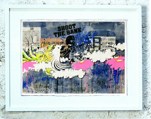 Back  From Beijing (original and unique art on paper 1/3) signed. by Jp Malot, Work on Paper for Sale on Singulart