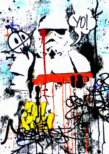 Trooper peinture sur Edition Hors série. by Jp Malot, 종이 for Sale on Singulart