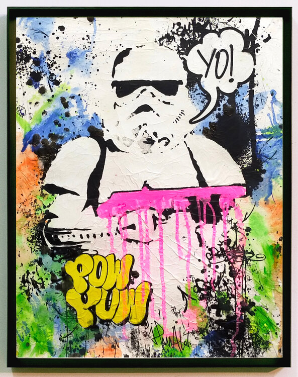 STORMTROOPER HORS SERIE COLLAGE DE RUE SUR PAPIER SIGNE Jp Malot