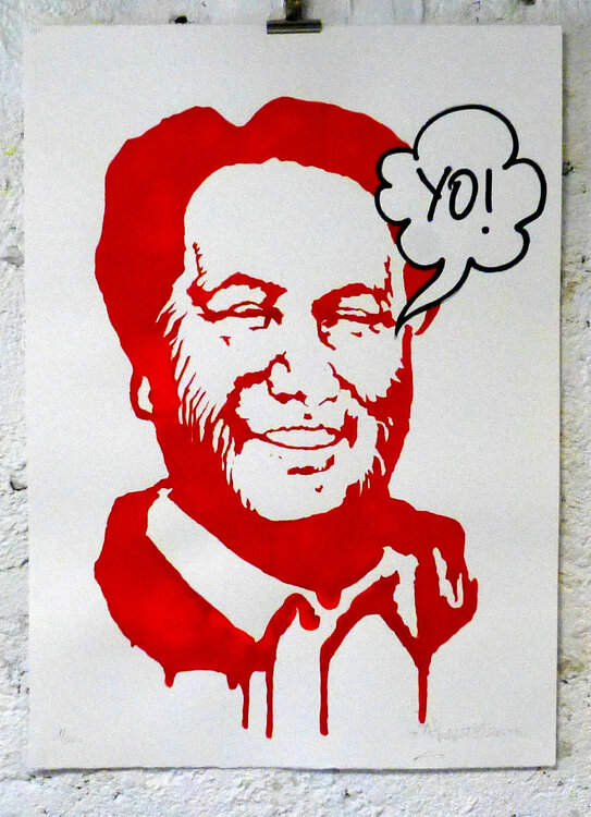 'YO! Mao'.  Sérigraphie 20 ex. Signé numéroté. Jp Malot